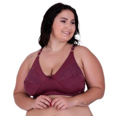 Imagem de Sutiã Plus Size sem Bojo Reforçado Sustentação de Cetinete Resistente 