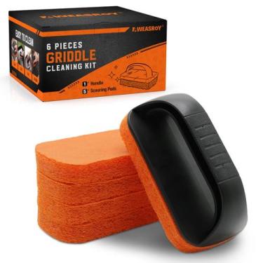 Imagem de Kit de limpeza de grelhas Aweasroy para Blackstone com 5 almofadas e a