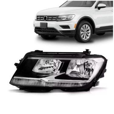 Imagem de Farol Elétrico Tiguan 2017 a 2021 Com motor Com Led Drl - TYC
