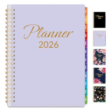 Imagem de GNL Planner 2025, Agenda Semanal e Mensal de 16 x 21 cm com Capa Flexível à Prova d'Água, Caderno de Encadernação em Espiral com Aba Mensal, Bolsos