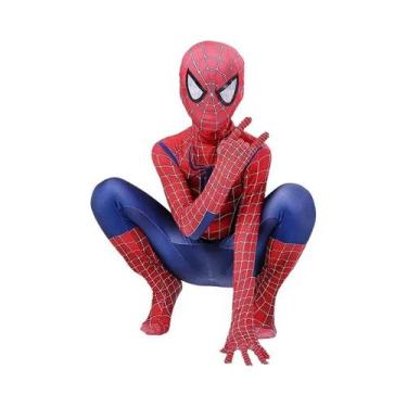 Imagem de Fantasia Infantil Homem-Aranha - Macacão de Elastano para Cosplay de H