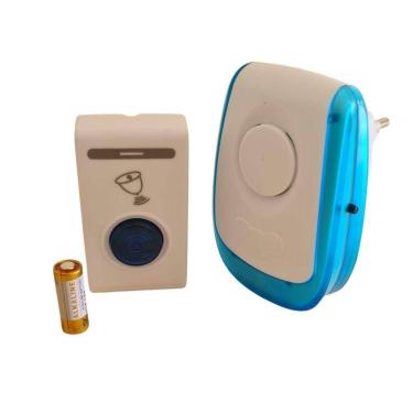 Imagem de Campainha Sem Fio Residencial Longo Alcance Com Aviso Sonoro Toques Diferentes A Pilha