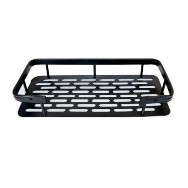 Imagem de Prateleira Retangular De Banheiro Em Alumínio Preto 29,5Cm