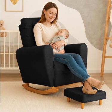 Imagem de Poltrona de Amamentação com Puff  Conforto e Funcionalidade para Mamãe