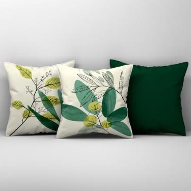 Imagem de Kit Trio Capas de Almofadas Estampadas em Veludo Suede 45cm x 45cm Dec