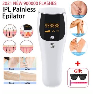 Imagem de Depiladora de depilação a laser 990000 Flashes branco/verde - Lightbek