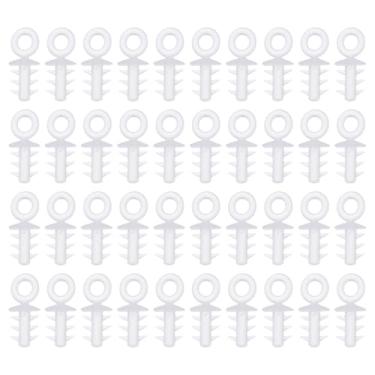 Imagem de Operitacx 200 peças de tampas com pingente de bola de Natal, tampas de bola de plástico para decoração de Natal DIY, 1,8 x 0,8 cm