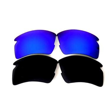 Imagem de Lentes de reposição Galaxy para óculos de sol Oakley Flak 2.0 XL, seleção múltipla, ___Preto/Azul, Regular
