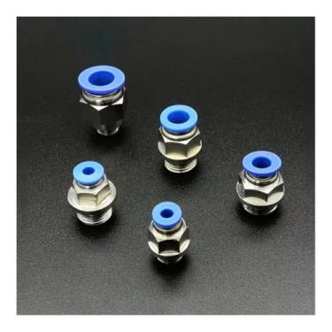 Imagem de 1 peça 1/20.3 cm 1/10.2 cm 3/20.3 cm 1/5.1 cm BSPP macho x serve 4/6/8/10/12/14/16 mm OD tubos pneumáticos conector de encaixe push in fit (serve para tubo OD de 6 mm, 1/10.2 cm)