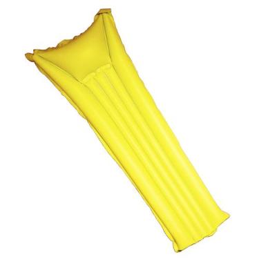 Imagem de Boia Colchão Inflável Praia Piscina 183x69cm Gigante Grande - Amarela 