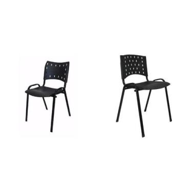 Imagem de Kit com 2 Cadeiras Empilháveis Fixa - Espresso Móveis