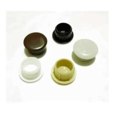 Imagem de Tapa Furo 10mm P/ Móveis 400 Preto+ 100 Marrom 1500 Branco - comercial