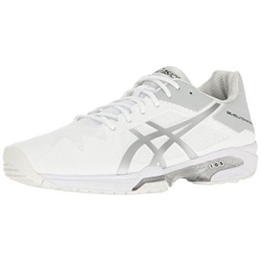 Imagem de ASICS Tênis masculino Gel-Solution Speed 3, Branco/Prata, 6