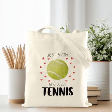 Imagem de Sacola de lona de tênis, presentes de tênis para amantes de tênis, presentes de aniversário e Natal para melhor amiga, irmã, filha, reutilizável, sacola de compras de supermercado