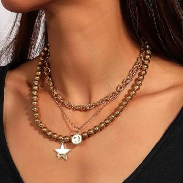 Imagem de Colar luxuoso de pentagrama multicamadas para mulheres, estilo elegante