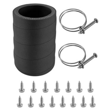 Imagem de Vaticas Kit de mangueira de enchimento de tanque de combustível adequado para Ford Mustang Falcon Mercury Cougar Montego Caliente Comet, 6 cm ID x 10 cm estilo embrulhado com braçadeira de tubo