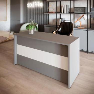 Imagem de Balcão de Atendimento 135 cm Reto Baixo Recepção F5 Office - F5 Office