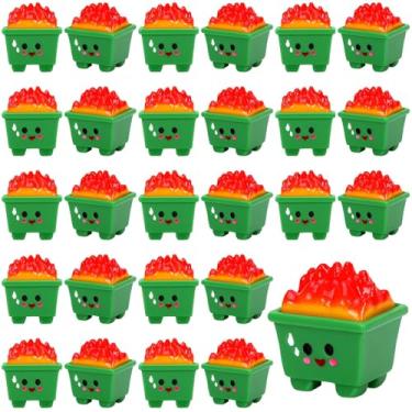 Imagem de DTOFOOT 30 peças em forma de lixo de resina com acessórios de fogo, presente de equipe acessórios de mesa emocionais para graduação, professor, escritório, colega de trabalho (verde)