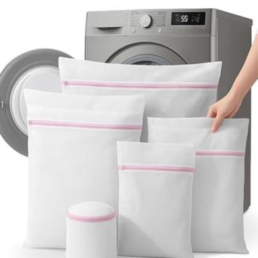 Imagem de Kit 5 Sacos Protetores para Lavar Roupas Delicadas com Zíper Reforçado – Reutilizáveis, Resistentes e Perfeitos para Peças Íntimas e Tecidos Finos.