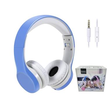 Imagem de YUSONIC Fones de ouvido infantis com cabo, fones de ouvido infantis com função de compartilhamento, limite de volume seguro de 85dB/93dB, para crianças, bebês, meninos, meninas, estudo on-line,