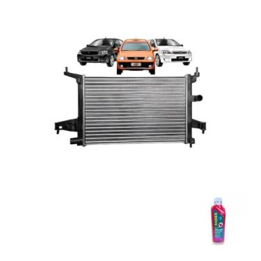 Imagem de Kit Radiador GM Corsa Classic 10>C/S AR + Aditivo Radiador Radiex R1892 Rosa Pronto Uso