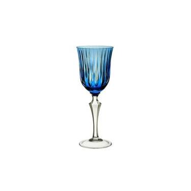 Imagem de Taça para vinho tinto em cristal Strauss Overlay 237.102.150 350ml azul claro