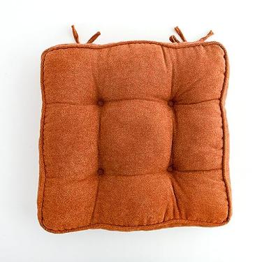 Imagem de Almofadas quadradas para cadeira de cozinha, almofadas de cadeira para cadeiras de jantar antiderrapantes, almofadas de assento para cadeiras de cozinha 45 x 45 com gravatas, almofada de cadeira de