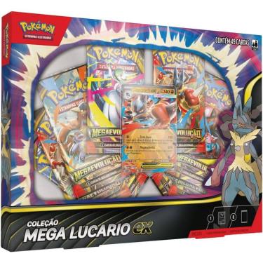 Imagem de Pokémon Tcg Box Coleçao Mega Lucario Ex Copag Oficial