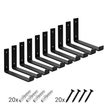 Imagem de Kit 10 Suporte Mão Francesa Invertida 30cm Estilo Industrial