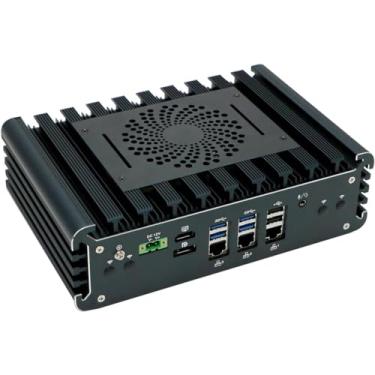 Imagem de Partaker Computador industrial sem ventilador, Mini PC, IPC, Intel Core I5 1135G7, I12, HDMI, DP, 3 x I225-V 2,5 Gbe LAN, 16 Way GPIO, 6 x COM, 2Pin Phoenix, Barebone, SEM RAM, SEM armazenamento, SEM