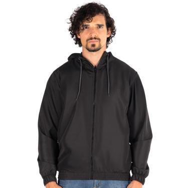 Imagem de Jaqueta Corta Vento Masculino com Capuz e Bolsos Moderno e Versátil Proteção Vento Frio Academia Dia-Masculino