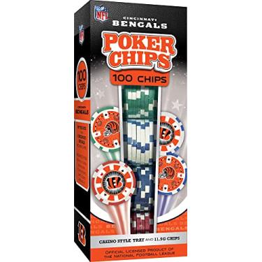 Imagem de MasterPieces Baby Fanatics Cib3120: Fichas de pôquer Cincinnati Bengals 100 peças