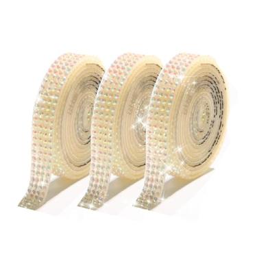 Imagem de 1 rolo de fita decorativa de cristal de gelatina: fita adesiva brilhante, adequada para artesanato, decorações de festa, embrulho de presente e decorações de casa (proteína)