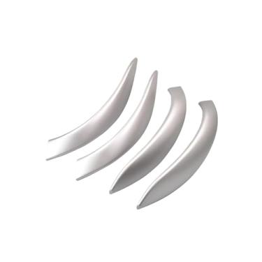 Imagem de Conjunto de 4 peças compatível com BMW Série 3 F30 F80 F31 F32 F33 F34 F35 F36 2013-2018 - Painel da maçaneta interna da porta com acabamento de capa - Acessórios automotivos(Silver Grey Cover)