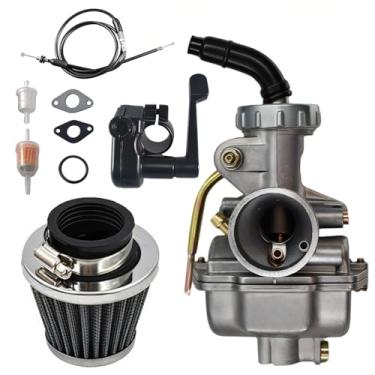 Imagem de Kit de montagem de carburador PZ20 com alavanca de acelerador para Kazuma para Baja 50cc 70cc 90cc 110cc para TaoTao 110B NST SunL chinês Quad 4 tempos ATV 4 rodas Go kart Dirt Bike