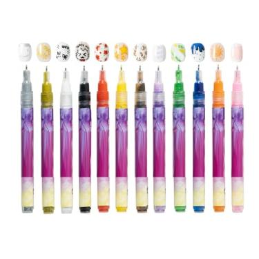 Imagem de Canetas De Doodle Para Unhas,Ferramentas De Manicure Impermeáveis Com Pontas Duplas - Pincel Para Design De Unhas Com Pontilhador E Delineador,Para Mulheres E Meninas, Uso Diário, Casa, Salão, Viagem,