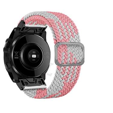 Imagem de AXPTI Pulseira de nylon de 22 de 26 mm para Garmin Fenix 6 6X Pro Fenix 7 7X 5 5X Plus 3HR Forerunner 935 945 Epix de liberação rápida (J, para Descent Mk2 Mk2i)