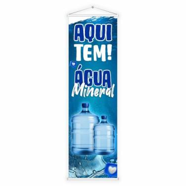 Imagem de Banner Faixa Lona Aqui Tem Água Mineral Galão 100x30 - DC Mult-Mídia