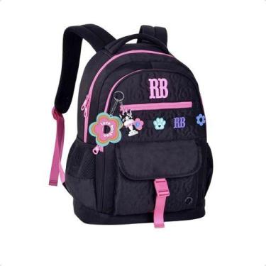 Imagem de Mochila Escolar Rebecca Bonbon Flower Power 17.5 Feminina Com Bolso An