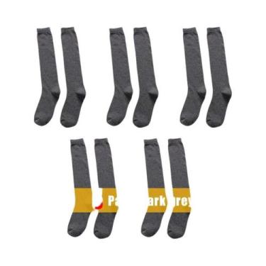 Imagem de Meias Longas De Algodão Masculinas, Sólidas, Macias, Elásticas, Térmic