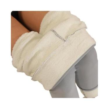 Imagem de Leggings Femininas De Cintura Alta Sem Costura Em Lã De Cordeiro Térmi