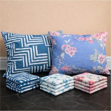 Imagem de Kit com 10 Fronhas de Microfibra 50cm x 70cm - Arte & Cazza, Colorido