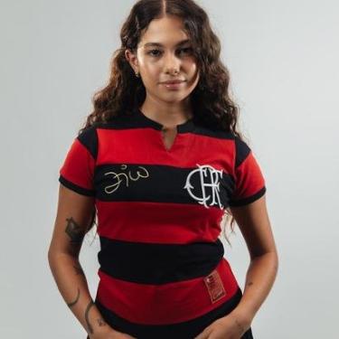 Imagem de Camisa Flamengo Retrô Tri Zico Feminina-Feminino