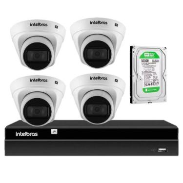 Imagem de Kit 4 Câmeras Intelbras VIPC 1230 D IP Gravador Digital de Vídeo NVR N