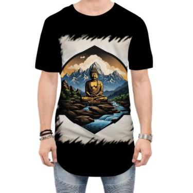 Imagem de Camiseta Longline Buda Logo Budismo Buda Religião 3 - Kasubeck Store®,