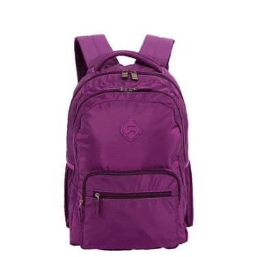 Imagem de Mochila 2 Sestini Compartimentos College 4 Roxo Cintilante-Unissex