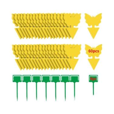 Imagem de Armadilhas Adesivas Amarelas Para Moscas De Fruta E Insetos, Controle 