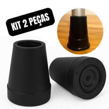 Imagem de Kit 2 Ponteira Pé De Borracha 7/8" (2,2cm) Muleta Bengala Andador e Au