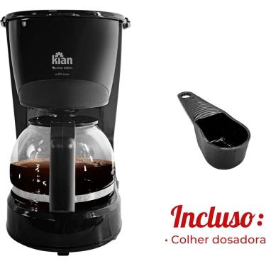 Imagem de Cafeteira Elétrica Kian 600W  20 Xícaras Dosador Preto 127V