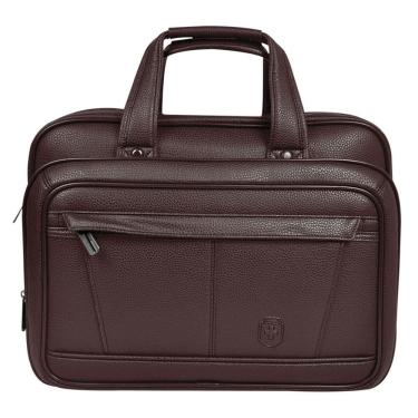 Imagem de Pasta de Trabalho Executiva para Notebook com Divisórias Reforçadas Impermeável em Poliuretano - Old - Yin`s